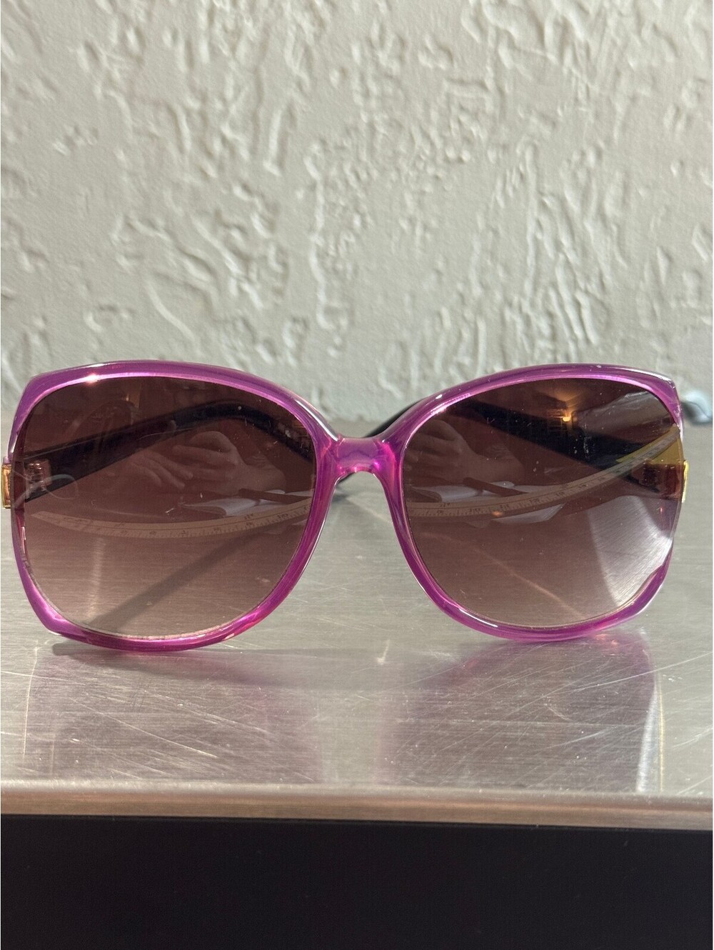 Foster Grant Purple and Black Oversized Sunglasses